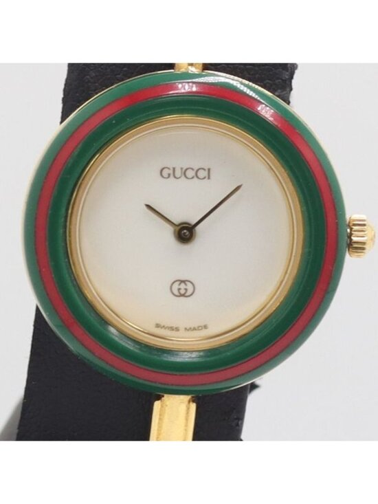 Gucci Box Change Bezel 11 12 Quartz Bangle Watch White Dial main image 5
